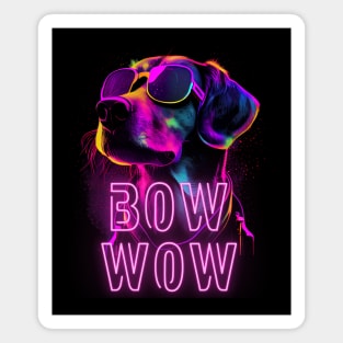 Beagle Wave Cool Pooch Retro 80's Bow Wow Magnet